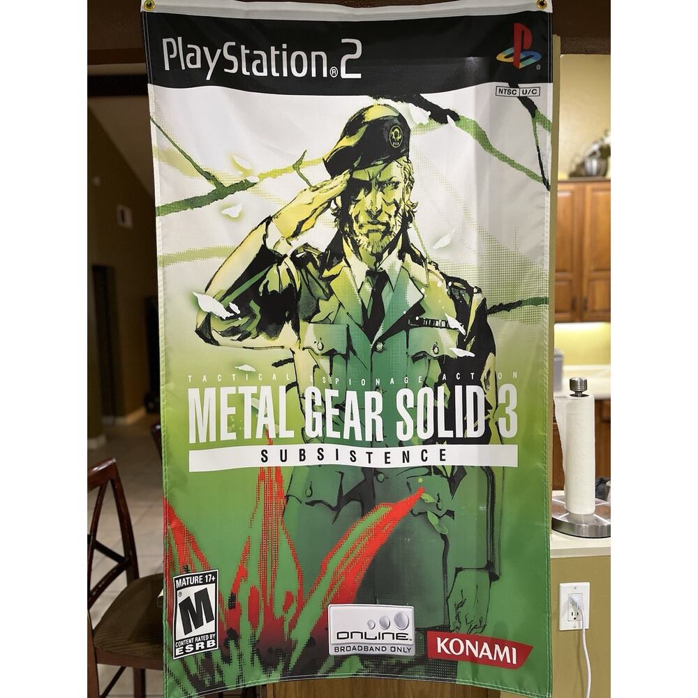 Metal Gear Solid 3: Subsistence 5' Flag Banner Sony PlayStation 2 2006 PS2